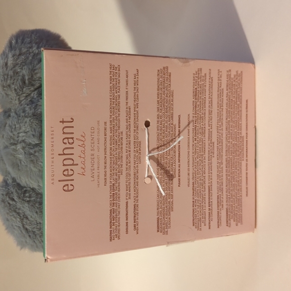 Asquith & Somerset Heatable Elephant Plush Lavender Scent Hot Cold Aromatherapy - Picture 4 of 5